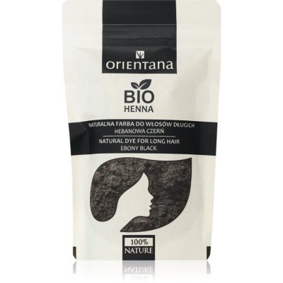 Orientana Bio Henna Natural Dye permanentní barva na vlasy odstín Ebony Black 100 g - parfo.cz