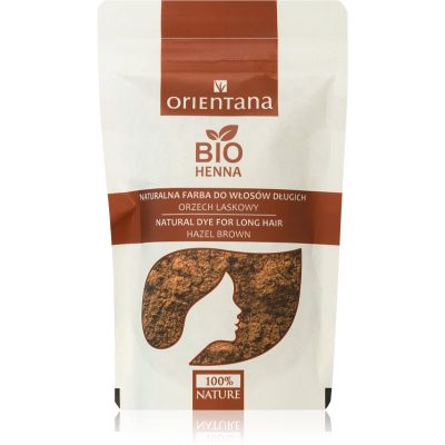 Orientana Bio Henna Natural Dye permanentní barva na vlasy odstín Hazel Brown 100 g - parfo.cz