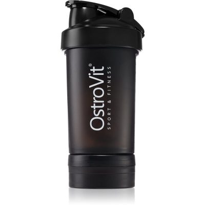 OstroVit Premium sportovní šejkr + zásobník barva Black 450 ml - parfo.cz