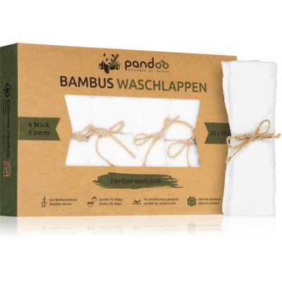 Pandoo Bamboo Washcloth mycí žínka 25 x 25 cm 6 ks - parfo.cz