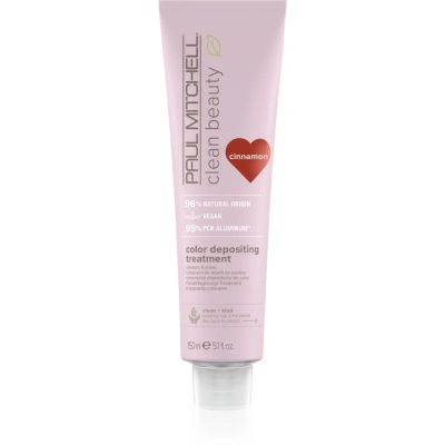 Paul Mitchell Clean Beauty Color Depositing Treatment vyživující maska pro barvené vlasy odstín Cinnamon 150 ml - parfo.cz