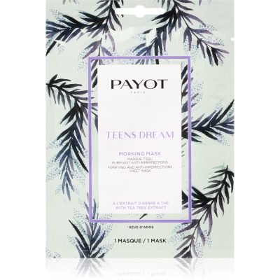 Payot Morning Mask Teens Dream plátýnková maska s čisticím a osvěžujícím účinkem pro smíšenou až mastnou pokožku 19 ml - parfo.cz