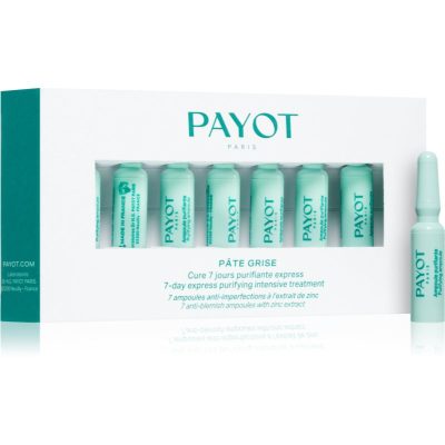 Payot Pâte Grise Cure 7 Jours Purifiante Express ampule – 7denní intenzivní péče pro zklidnění projevů akné 7x1