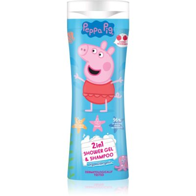 Peppa Pig Shower gel & Shampoo sprchový gel a šampon 2 v 1 pro děti Cherry 300 ml - parfo.cz