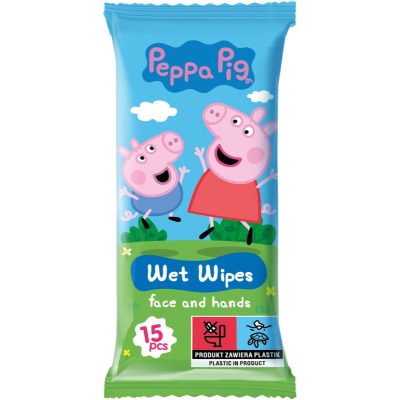 Peppa Pig Wet Wipes vlhčené čisticí ubrousky pro děti 15 ks - parfo.cz