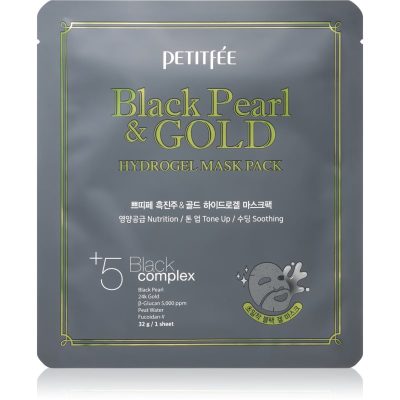 Petitfée Black Pearl & Gold intenzivní hydrogelová maska s 24karátovým zlatem 32 g - parfo.cz