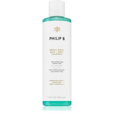 Philip B. White Label Nordic Wood čisticí šampon na tělo a vlasy 350 ml - parfo.cz