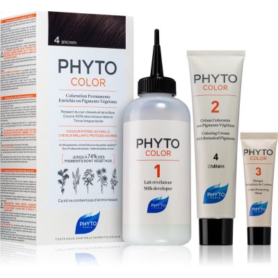 Phyto Color barva na vlasy bez amoniaku odstín 4 Brown 1 ks - parfo.cz