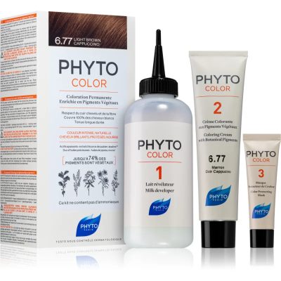 Phyto Color barva na vlasy bez amoniaku odstín 6.77 Light Brown Capuccino 1 ks - parfo.cz