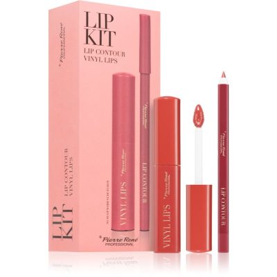 Pierre René Professional Lip Kit dárková sada na rty 04 Warm Nude Fusion 2 ks - parfo.cz