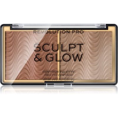 Revolution PRO Sculpt And Glow konturovací a rozjasňující paleta odstín Light-Medium 8 g - parfo.cz