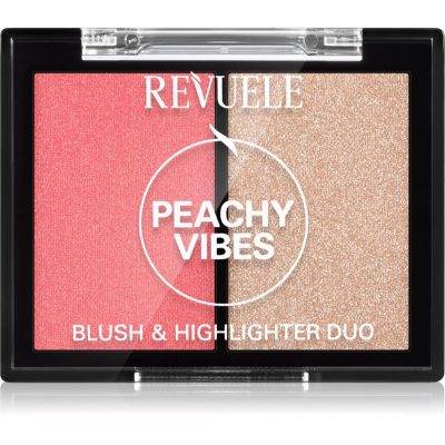 Revuele Blush & Highlighter Duo tvářenka s rozjasňovačem odstín Peachy Vibes 8 g - parfo.cz