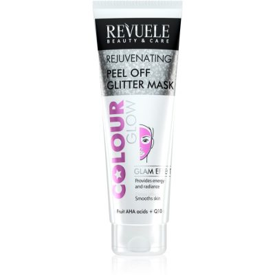 Revuele Colour Glow Rejuvenating Peel off Glitter Mask slupovací maska pro omlazení pleti 80 ml - parfo.cz