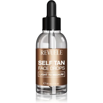 Revuele Paradise Bronze Self Tan Face Drops samoopalovací kapky na obličej odstín Light To Medium 30 ml - parfo.cz