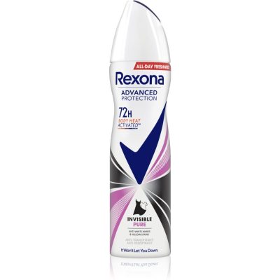 Rexona Advanced Protection Invisible Pure antiperspirant proti bílým a žlutým skvrnám 72h 150 ml - parfo.cz