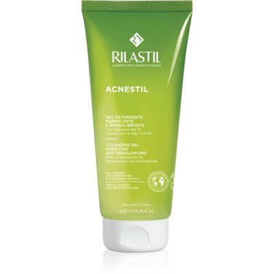 Rilastil Acnestil čisticí gel pro redukci kožního mazu pro mastnou pleť se sklonem k akné 200 ml - parfo.cz
