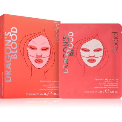 Rodial Dragon's Blood Hydrogel Jelly Face Mask intenzivní hydrogelová maska 4x34 g - parfo.cz