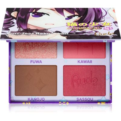 Rude Cosmetics Manga Face Palette multifunkční paleta na obličej odstín Purr-fect Neko-Chan 11.2 g - parfo.cz