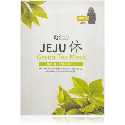 SNP Jeju Green Tea hydratační plátýnková maska se zklidňujícím účinkem 22 ml - parfo.cz