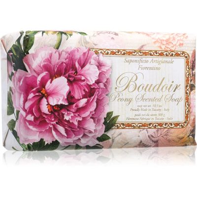 Saponificio Artigianale Fiorentino Boudoir Peony přírodní tuhé mýdlo 300 g - parfo.cz