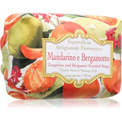 Saponificio Artigianale Fiorentino Tangerine and Bergamot Perfumed Soap přírodní tuhé mýdlo 200 g - parfo.cz
