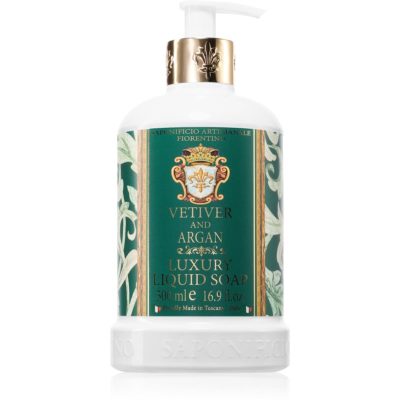 Saponificio Artigianale Fiorentino Vetiver and Argan přírodní tekuté mýdlo na ruce 500 ml - parfo.cz