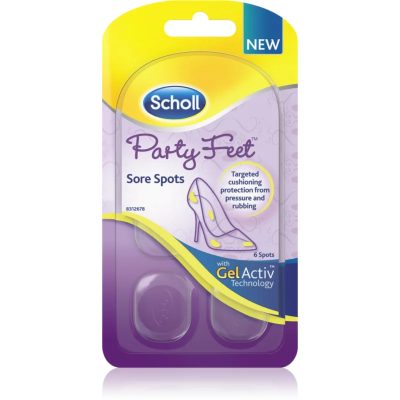 Scholl Party Feet Sore Spots polštářky na citlivá místa chodidla 6 ks - parfo.cz