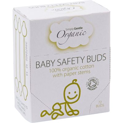 Simply Gentle Organic Baby Safety Buds vatové tyčinky pro miminka a děti 72 ks - parfo.cz