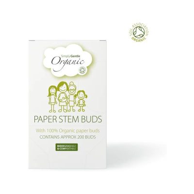 Simply Gentle Organic Paper Stem Buds vatové tyčinky 200 ks - parfo.cz