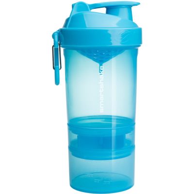 Smartshake Original2GO sportovní šejkr + zásobník barva Neon Blue 600 ml - parfo.cz
