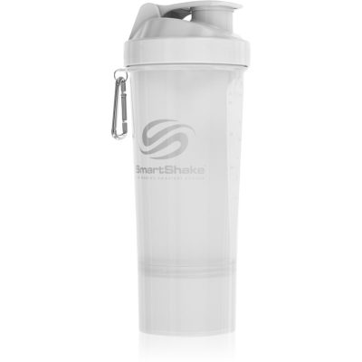 Smartshake Slim sportovní šejkr + zásobník barva Pure White 500 ml - parfo.cz
