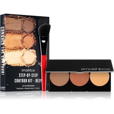 Smashbox Step By Step Contour Kit konturovací paletka se štětečkem odstín Medium/Dark 11.47 g - parfo.cz