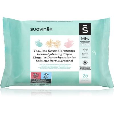 Suavinex Baby Dermo-hydrating Wipes vlhčené ubrousky na obličej a tělo 25 ks - parfo.cz