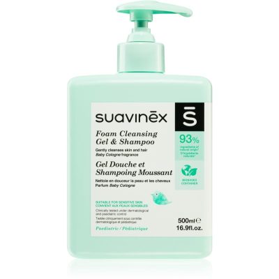 Suavinex Foam Cleansing Gel & Shampoo pěnový šampon pro děti od narození Baby Cologne 500 ml - parfo.cz