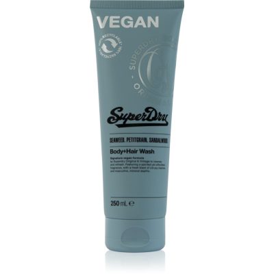 Superdry Seaweed. Petitgrain. Sandalwood. sprchový gel na tělo a vlasy pro muže 250 ml - parfo.cz