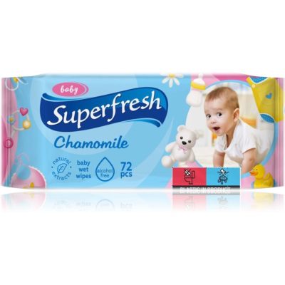 Superfresh Baby Chamomile dětské jemné vlhčené ubrousky pro citlivou pokožku 72 ks - parfo.cz