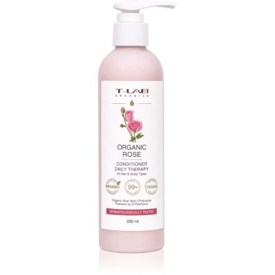 T-LAB Organics Organic Rose Daily Therapy Conditioner hydratační a zklidňující kondicionér pro každodenní použití 250 ml - parfo.cz