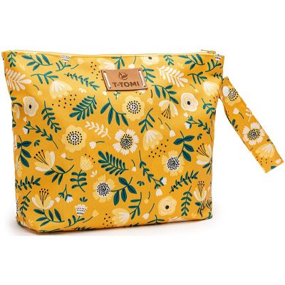 T-TOMI Big Baggie cestovní taška Mustard Flowers 24x28 cm - parfo.cz