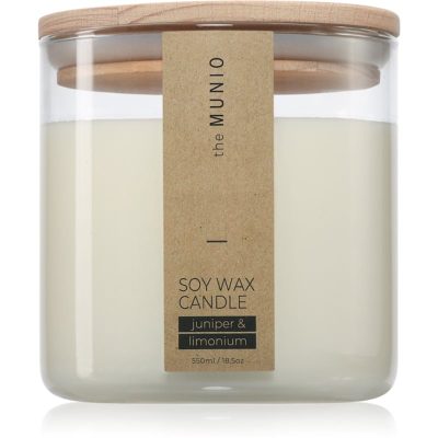 The Munio Juniper & Limonium vonná svíčka s dřevěným knotem 550 ml - parfo.cz