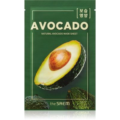 The Saem Natural Mask Sheet Avocado plátýnková maska s vysoce hydratačním a vyživujícím účinkem 21 ml - parfo.cz