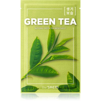 The Saem Natural Mask Sheet Green Tea plátýnková maska s hydratačním a zklidňujícím účinkem 21 ml - parfo.cz
