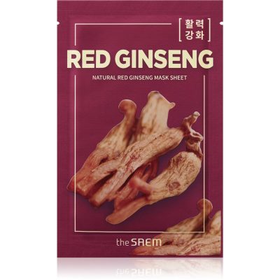 The Saem Natural Mask Sheet Red Ginseng plátýnková maska pro kompletní péči 21 ml - parfo.cz
