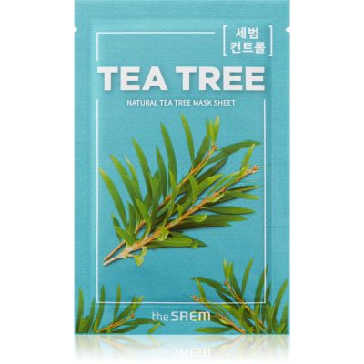 The Saem Natural Mask Sheet Tea Tree plátýnková maska s čisticím a osvěžujícím účinkem 21 ml - parfo.cz