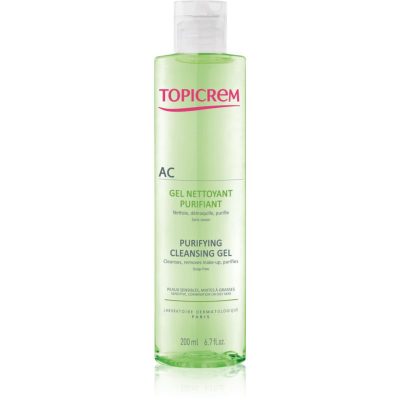 Topicrem AC Purifying Cleansing Gel hloubkově čisticí gel pro mastnou citlivou pleť 200 ml - parfo.cz