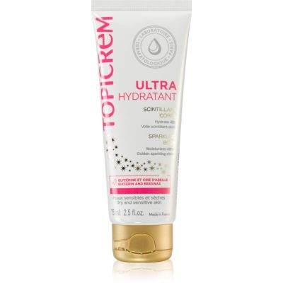 Topicrem UH BODY Ultra-Moisturizing Sparkling Body intenzivně hydratační tělové mléko se třpytkami 75 ml - parfo.cz