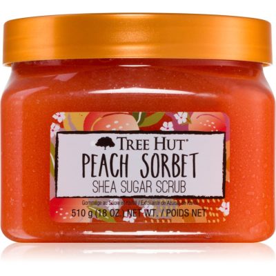 Tree Hut Peach Sorbet cukrový tělový peeling 510 g - parfo.cz