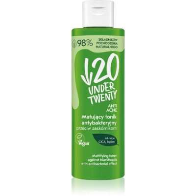 Under Twenty ANTI! ACNE čisticí a matující tonikum proti černým tečkám 200 ml - parfo.cz