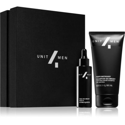 Unit4Men Barber Set Citrus & Musk dárková sada na vousy - parfo.cz