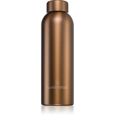 Waterdrop Thermo Steel Metal nerezová láhev na vodu barva Bronze Brushed 600 ml - parfo.cz
