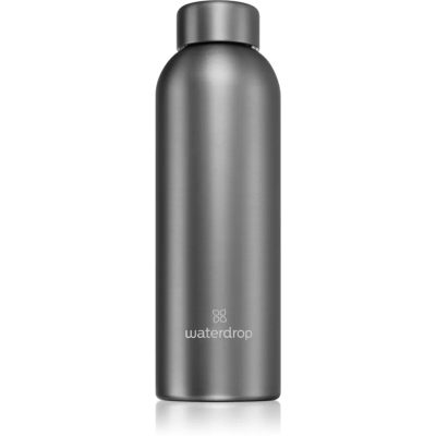 Waterdrop Thermo Steel Metal nerezová láhev na vodu barva Charcoal 600 ml - parfo.cz